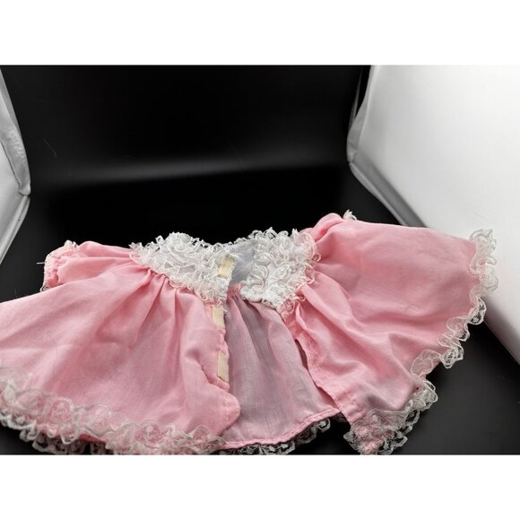 Vtg Cabbage Patch Kids Doll Clothes Pink Frilly A-line Lacy Dress Coleco Preemie - Picture 9 of 16